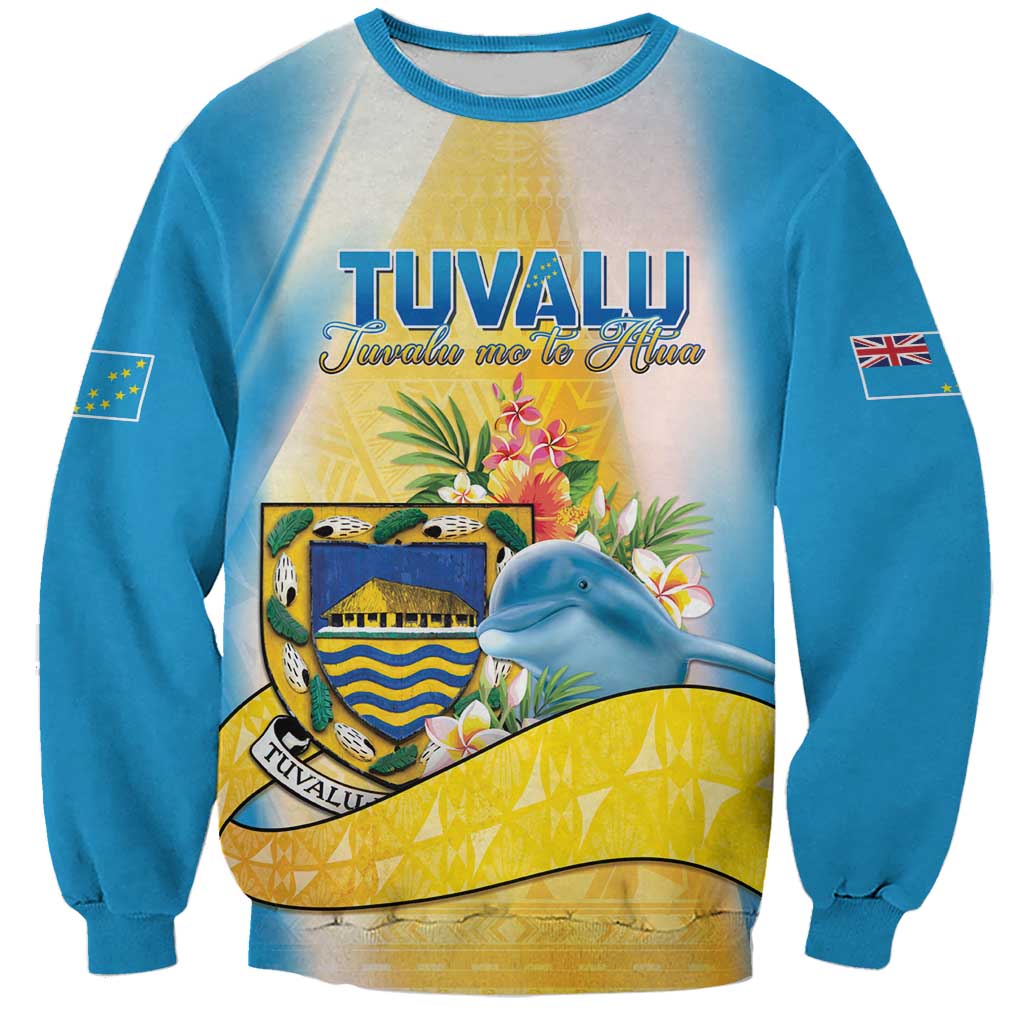 Personalised Tuvalu Independence Day Sweatshirt Tuvalu Mo Te Atua LT05 Unisex Yellow - Polynesian Pride