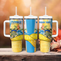 Personalised Tuvalu Independence Day Tumbler With Handle Tuvalu Mo Te Atua LT05 - Polynesian Pride