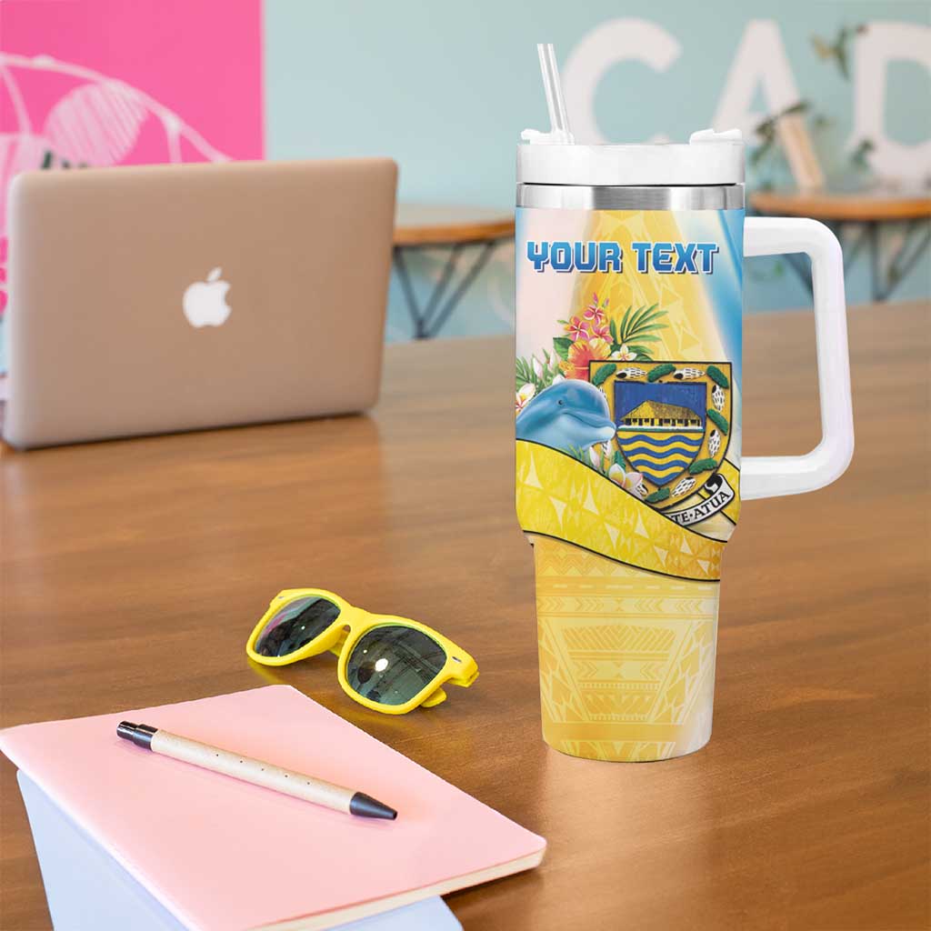 Personalised Tuvalu Independence Day Tumbler With Handle Tuvalu Mo Te Atua LT05 - Polynesian Pride