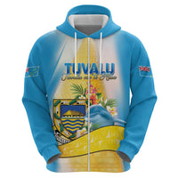 Personalised Tuvalu Independence Day Zip Hoodie Tuvalu Mo Te Atua LT05 - Polynesian Pride
