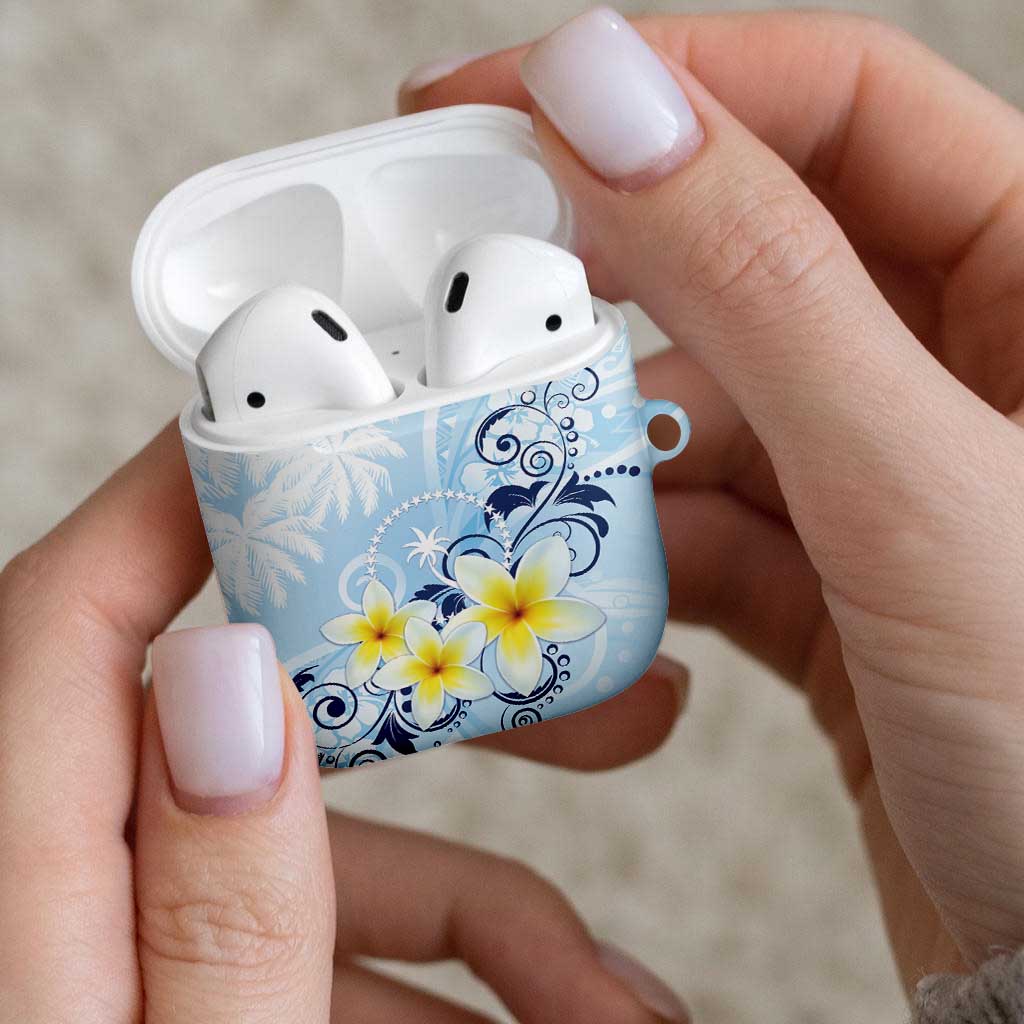 FSM Chuuk Constitution Day AirPods Case Polynesian Curves Plumeria - Polynesian Pride