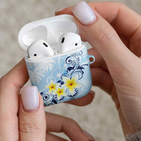 FSM Chuuk Constitution Day AirPods Case Polynesian Curves Plumeria - Polynesian Pride