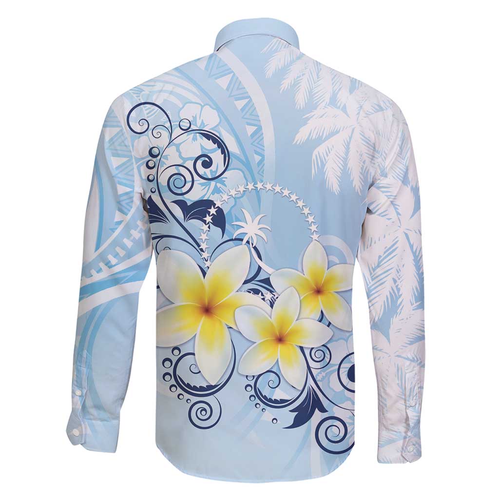 FSM Chuuk Constitution Day Family Matching Off Shoulder Maxi Dress and Hawaiian Shirt Polynesian Curves Plumeria - Polynesian Pride