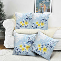 FSM Chuuk Constitution Day Pillow Cover Polynesian Curves Plumeria - Polynesian Pride