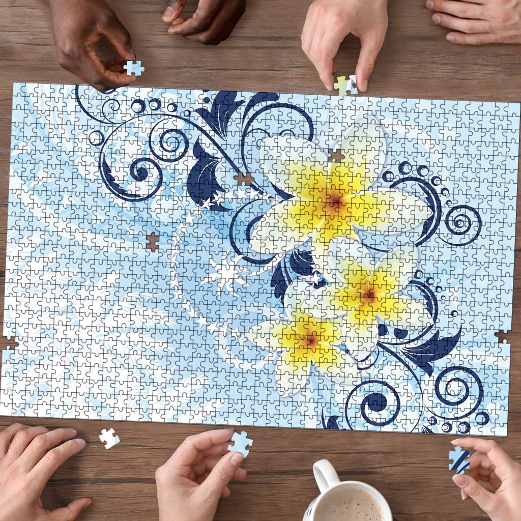 FSM Chuuk Constitution Day Puzzle Polynesian Curves Plumeria - Polynesian Pride