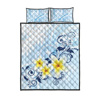 FSM Chuuk Constitution Day Quilt Bed Set Polynesian Curves Plumeria - Polynesian Pride