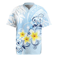 FSM Chuuk Constitution Day Rugby Jersey Polynesian Curves Plumeria - Polynesian Pride