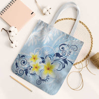 FSM Chuuk Constitution Day Tote Bag Polynesian Curves Plumeria - Polynesian Pride