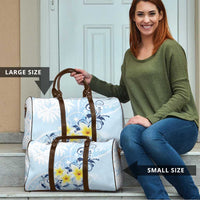 FSM Chuuk Constitution Day Travel Bag Polynesian Curves Plumeria - Polynesian Pride