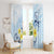 FSM Chuuk Constitution Day Window Curtain Polynesian Curves Plumeria - Polynesian Pride