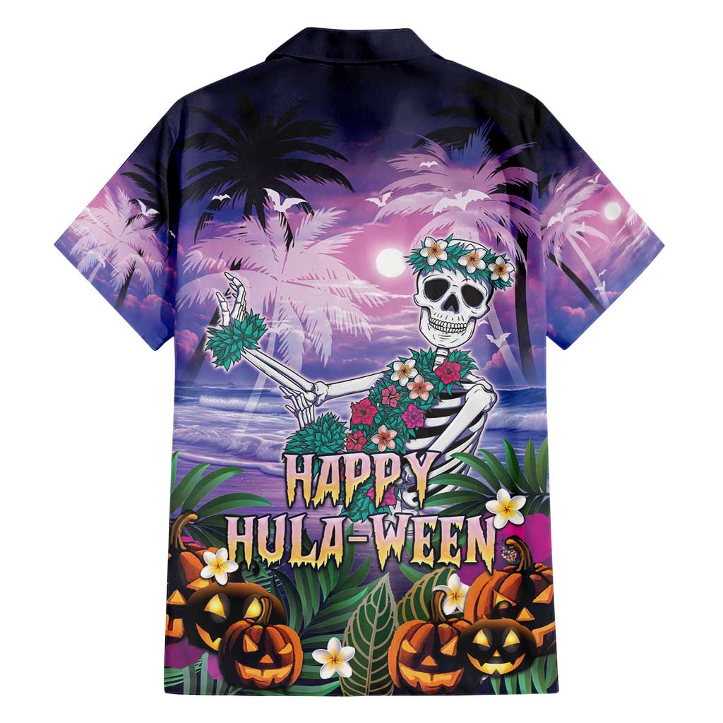 Happy Hulaween Hawaiian Shirt Mahaloween Skeleton Dancing