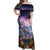 Happy Hulaween Off Shoulder Maxi Dress Mahaloween Skeleton Dancing