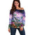 Happy Hulaween Off Shoulder Sweater Mahaloween Skeleton Dancing