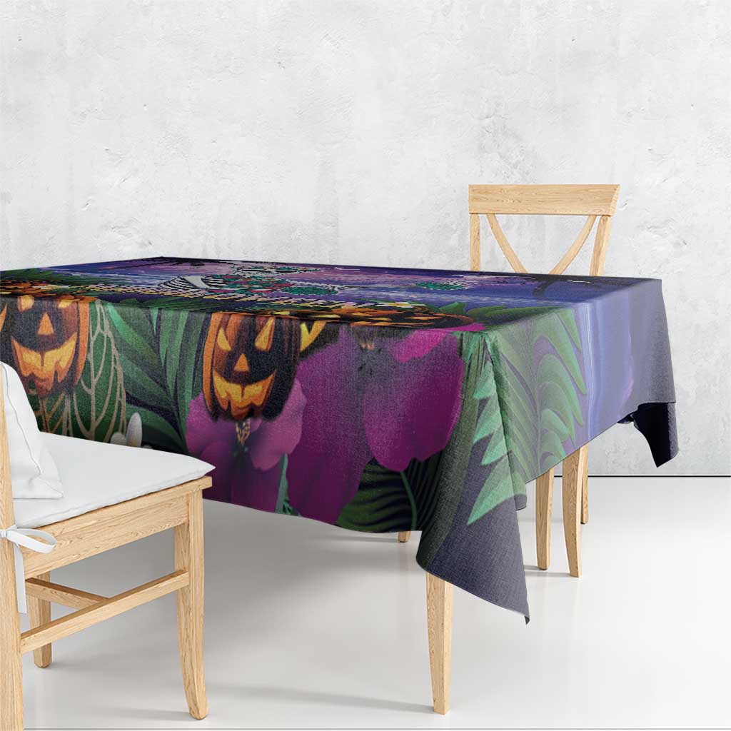 Happy Hulaween Tablecloth Mahaloween Skeleton Dancing LT05 - Polynesian Pride