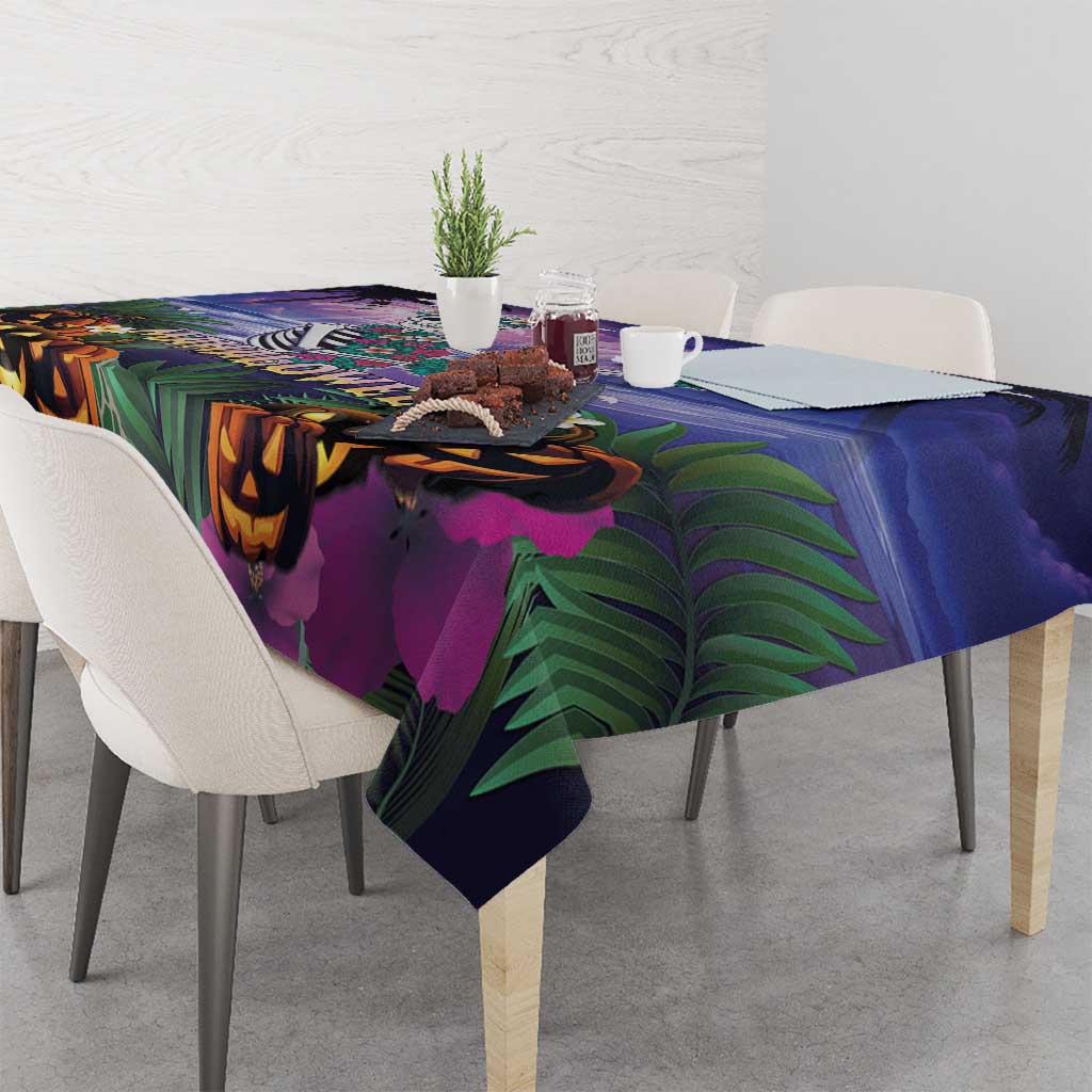 Happy Hulaween Tablecloth Mahaloween Skeleton Dancing LT05 - Polynesian Pride