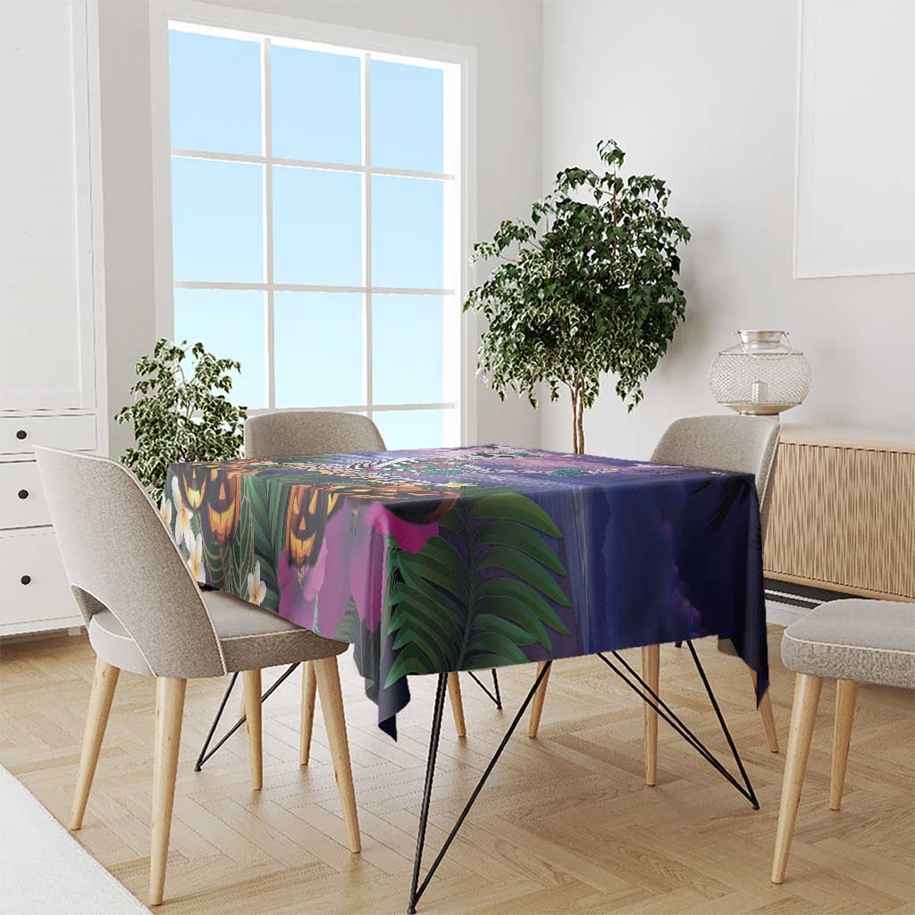 Happy Hulaween Tablecloth Mahaloween Skeleton Dancing LT05 - Polynesian Pride