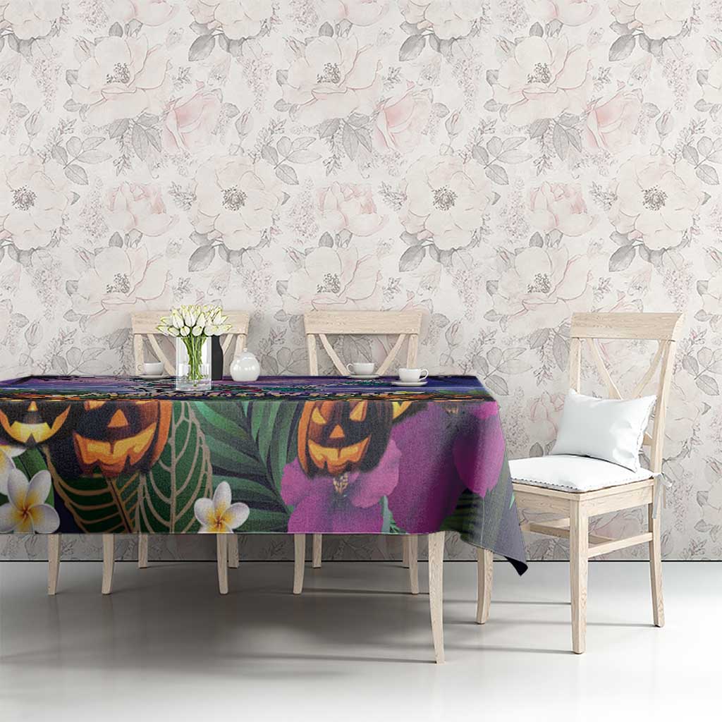 Happy Hulaween Tablecloth Mahaloween Skeleton Dancing LT05 - Polynesian Pride