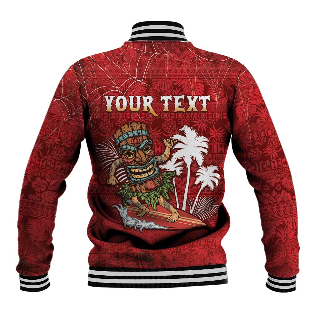 Personalised Aloha Halloween Baseball Jacket Skeleton Surfing