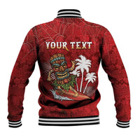 Personalised Aloha Halloween Baseball Jacket Skeleton Surfing