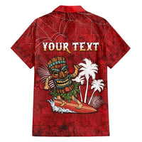 Personalised Aloha Halloween Family Matching Tank Maxi Dress and Hawaiian Shirt Skeleton Surfing