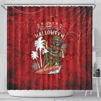 Aloha Halloween Shower Curtain Skeleton Surfing LT05 - Polynesian Pride