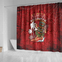 Aloha Halloween Shower Curtain Skeleton Surfing LT05 - Polynesian Pride
