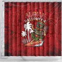 Aloha Halloween Shower Curtain Skeleton Surfing LT05 - Polynesian Pride