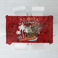 Aloha Halloween Tablecloth Skeleton Surfing LT05 Red - Polynesian Pride