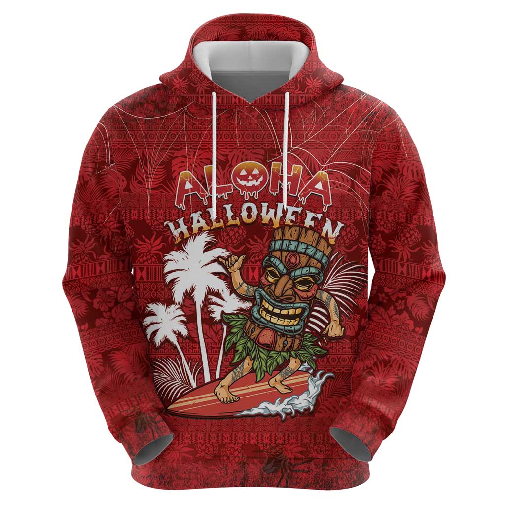 Personalised Aloha Halloween Zip Hoodie Skeleton Surfing