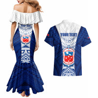 Custom Samoa Rugby Couples Matching Mermaid Dress and Hawaiian Shirt 2023 Pacific Championships Polynesian Pattern LT05 - Polynesian Pride