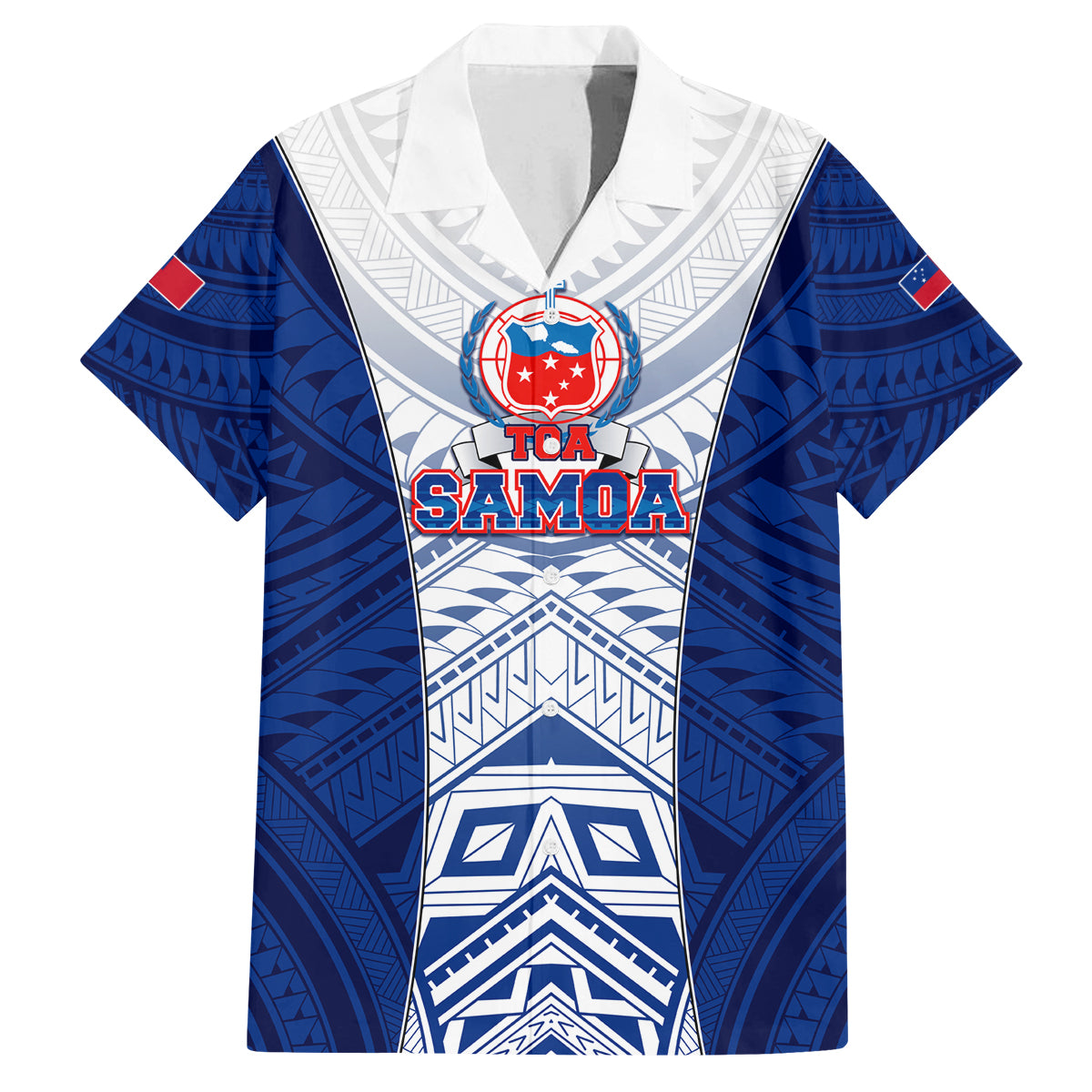 Custom Samoa Rugby Family Matching Long Sleeve Bodycon Dress and Hawaiian Shirt 2023 Pacific Championships Polynesian Pattern LT05 Dad's Shirt - Short Sleeve Blue - Polynesian Pride