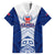 Custom Samoa Rugby Family Matching Off Shoulder Short Dress and Hawaiian Shirt 2023 Pacific Championships Polynesian Pattern LT05 Dad's Shirt - Short Sleeve Blue - Polynesian Pride