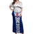 Custom Samoa Rugby Off Shoulder Maxi Dress 2023 Pacific Championships Polynesian Pattern LT05 Women Blue - Polynesian Pride