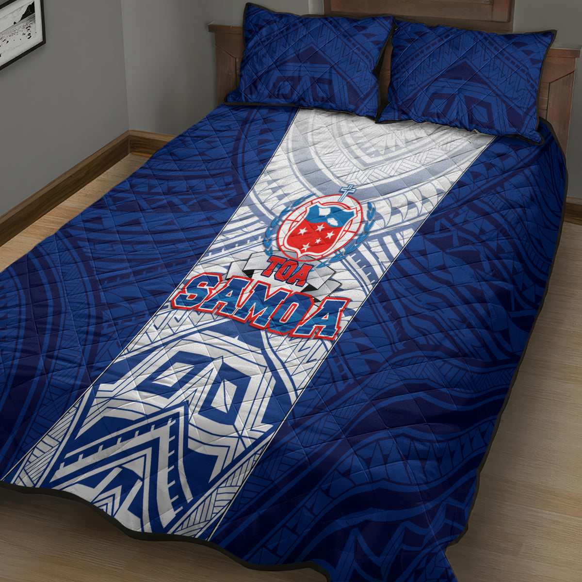 Samoa Rugby Quilt Bed Set 2023 Pacific Championships Polynesian Pattern LT05 - Polynesian Pride