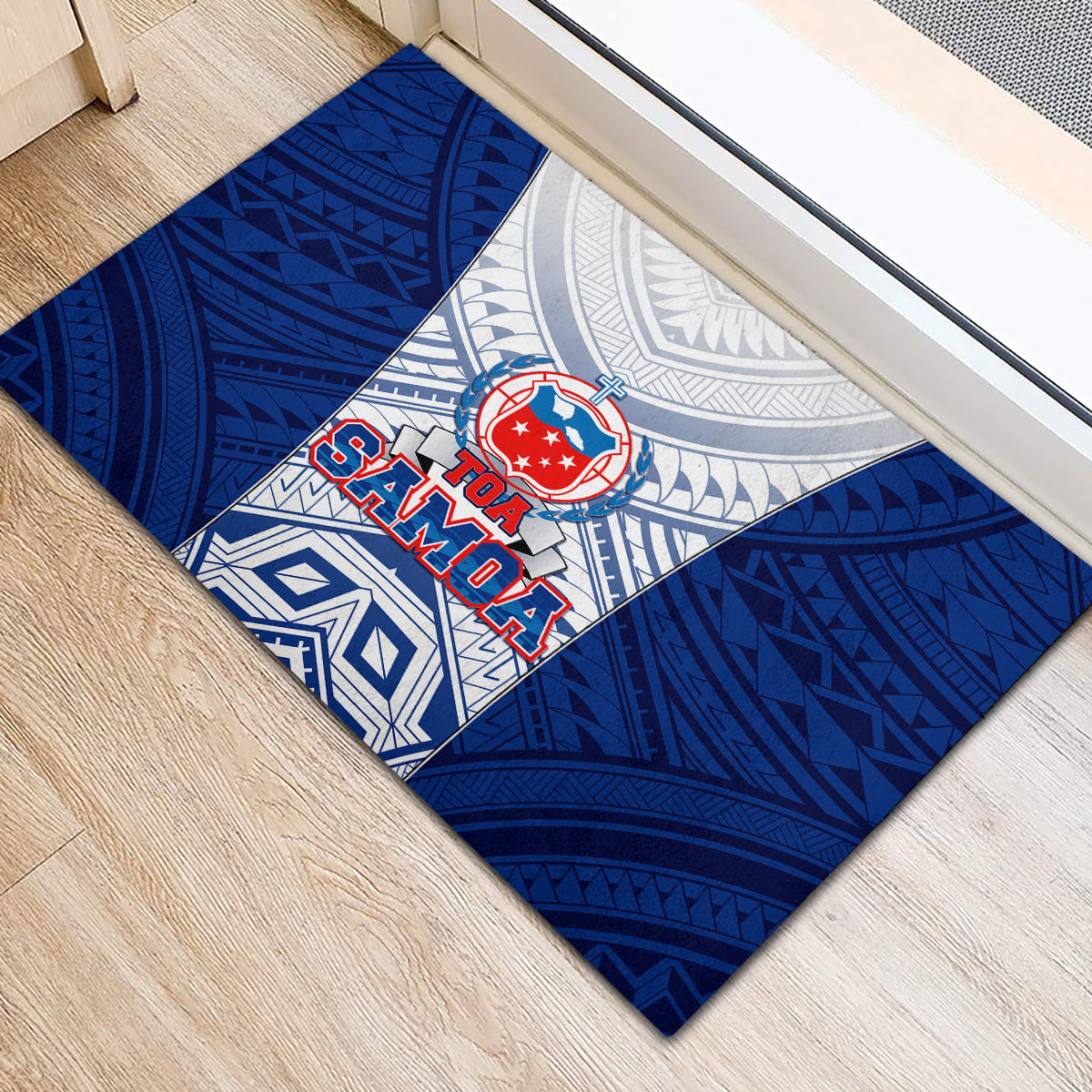 Samoa Rugby Rubber Doormat 2023 Pacific Championships Polynesian Pattern LT05 - Polynesian Pride