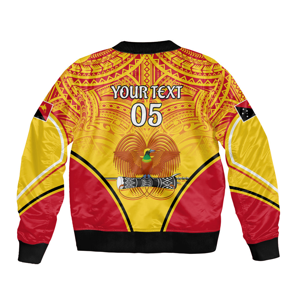 Custom Papua New Guinea Rugby Bomber Jacket 2023 Pacific Championships The Kumuls LT05 - Polynesian Pride
