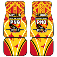 Papua New Guinea Rugby Car Mats 2023 Pacific Championships The Kumuls LT05 Yellow - Polynesian Pride