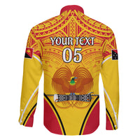 Custom Papua New Guinea Rugby Family Matching Off Shoulder Long Sleeve Dress and Hawaiian Shirt 2023 Pacific Championships The Kumuls LT05 - Polynesian Pride