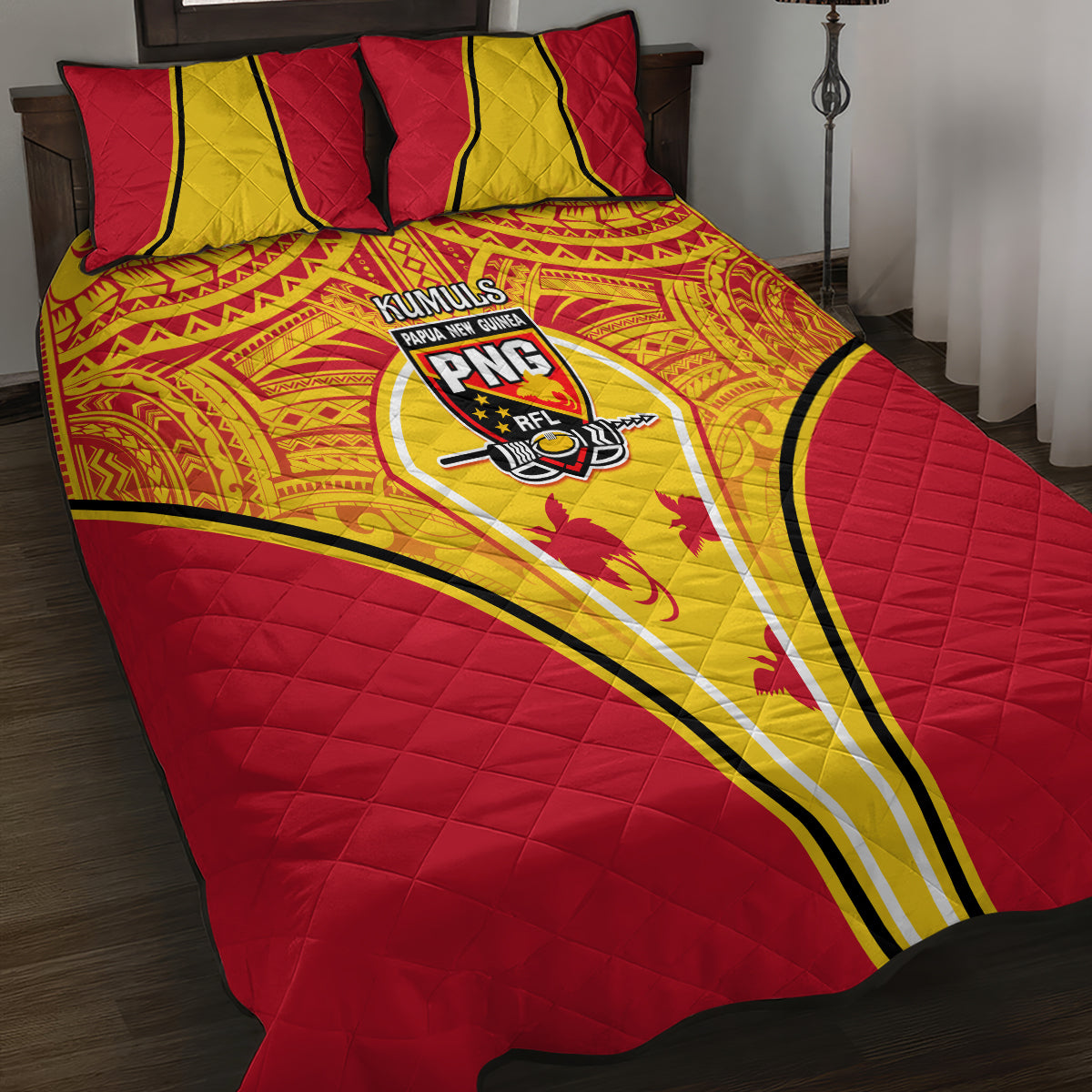 Papua New Guinea Rugby Quilt Bed Set 2023 Pacific Championships The Kumuls LT05 - Polynesian Pride