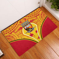 Papua New Guinea Rugby Rubber Doormat 2023 Pacific Championships The Kumuls LT05 Yellow - Polynesian Pride