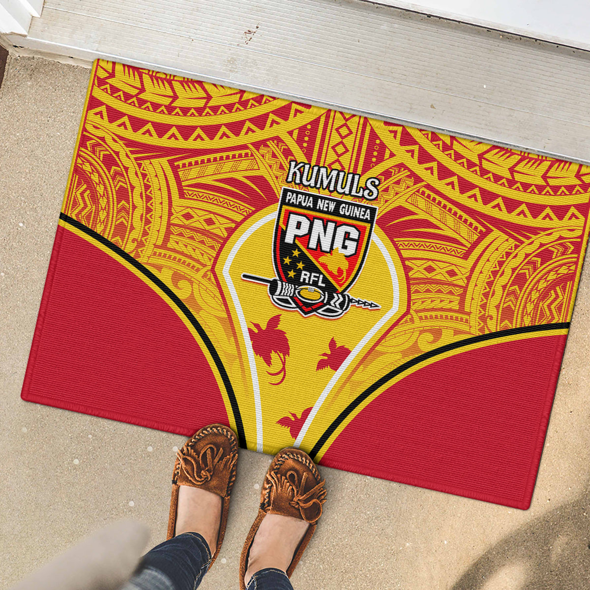 Papua New Guinea Rugby Rubber Doormat 2023 Pacific Championships The Kumuls LT05 - Polynesian Pride