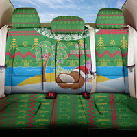 Cook Islands Christmas Back Car Seat Cover Coconut Santa Beach Style LT05 One Size Green - Polynesian Pride