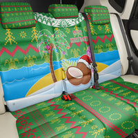 Cook Islands Christmas Back Car Seat Cover Coconut Santa Beach Style LT05 - Polynesian Pride