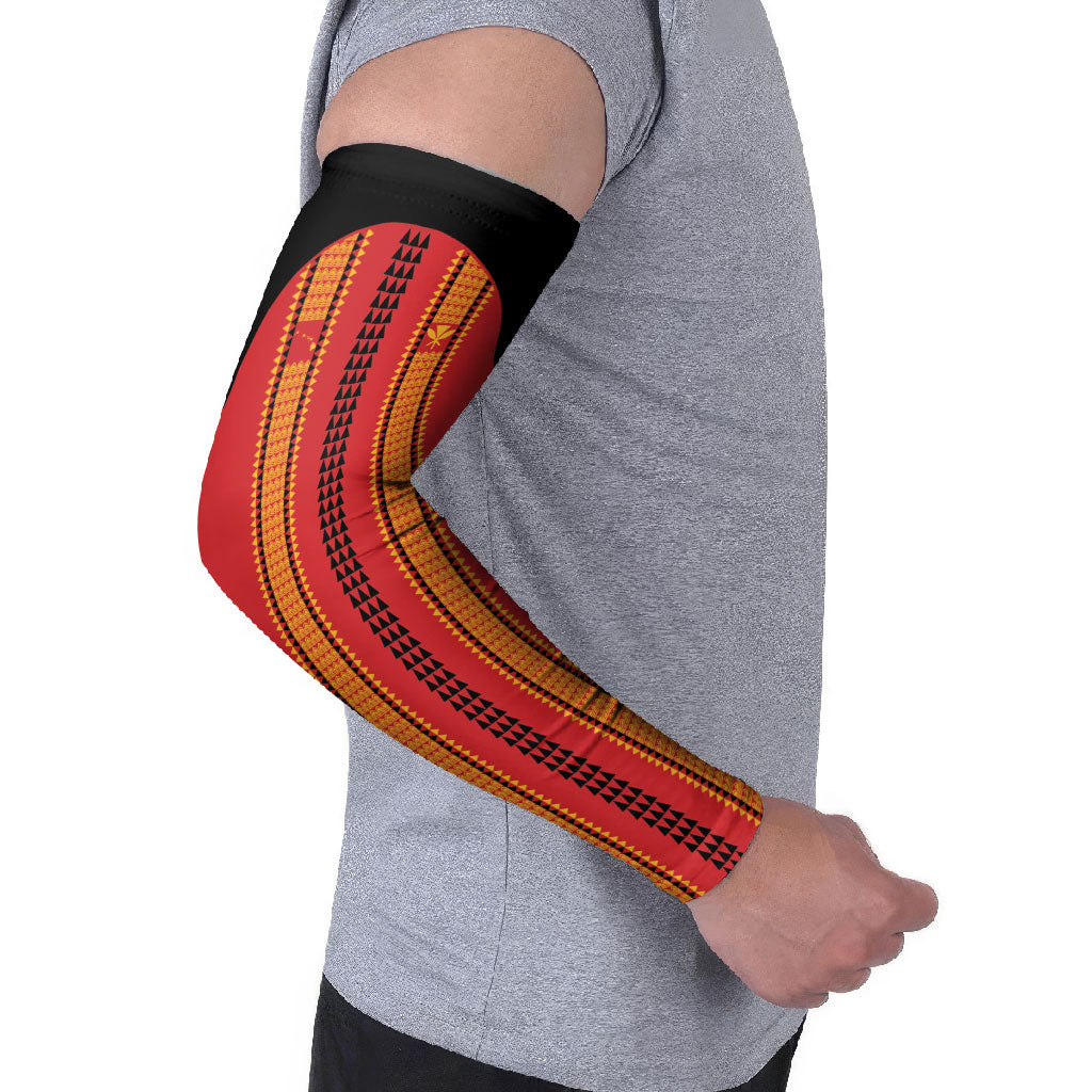 Hawaii Ahu Ula Inspired Arm Sleeves Red Version LT05 - Polynesian Pride