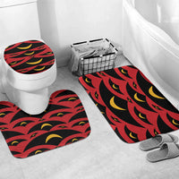 Hawaii Ahu Ula Inspired Bathroom Set Red Version LT05 Mat Set Only (3 pcs) One Size Red - Polynesian Pride