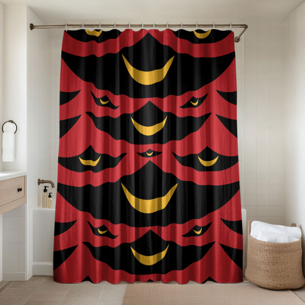 Hawaii Ahu Ula Inspired Bathroom Set Red Version LT05 Shower Curtain Only Red - Polynesian Pride