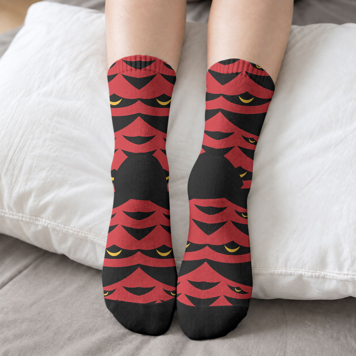Hawaii Ahu Ula Inspired Crew Socks Red Version LT05 - Polynesian Pride