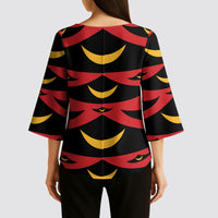 Hawaii Ahu Ula Inspired Kimono Sleeve Blouse Red Version LT05 - Polynesian Pride