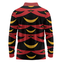 Hawaii Ahu Ula Inspired Long Sleeve Polo Shirt Red Version LT05 - Polynesian Pride