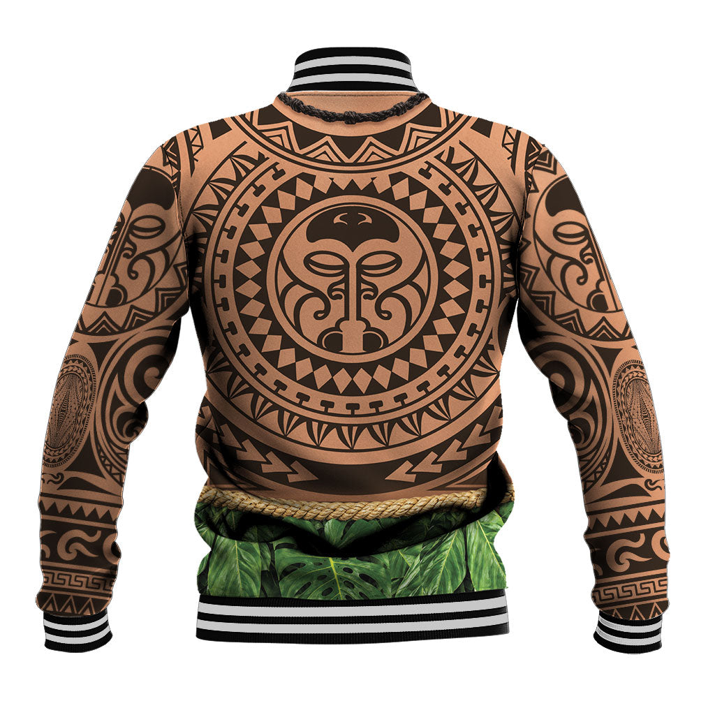 Hawaii Warrior Tattoo Inspired Baseball Jacket Tropical Leaf Skirt Costume